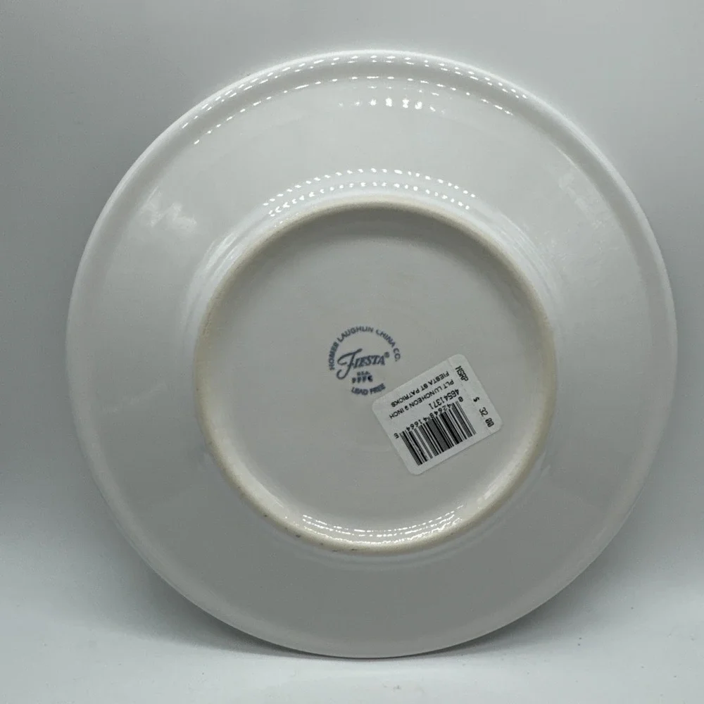 Fiestaware St Patricks Lunch Plate Fiesta White 9 inch Luncheon NEW #2